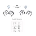 thumbnail image 4 of Juego de enlaces de nueve anillos, rompecabezas de Metal para niños y adultos, juguetes educativos para niños JShteea  El nuevo, 4 of 7