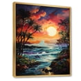 thumbnail image 2 of Designart "Minimalism Palm Trees Charm V" Floral Floater Framed Canvas Print, 2 of 7