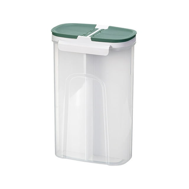 Ganfancp Transparente Alimentos Grano Almacenamiento Latas Tarro Tanque Divisor Cajas Cocina Plástico Artículos En Liquidación 1 X Organizador de Granos