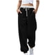 thumbnail image 2 of Puntoco Pantalones Con Cordón Estampados Con Bloques De Color A La Moda Para Mujer Negro L, 2 of 5