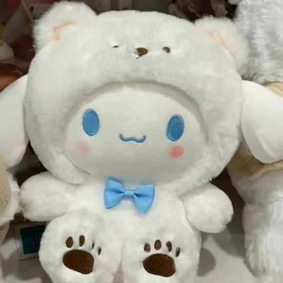 Plush Toy Sanrio Turned Into A White Bear Cinnamoroll Doll Plush Toy 25Cm Soft Stuffed Plush Toy Animal, Kids Toys,A2