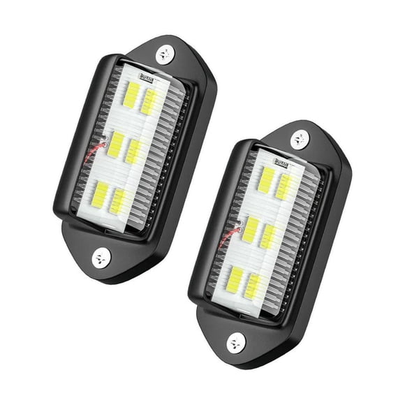 2 Pcs Car Led Warning Lights, 12v/24v 6 Smd Led Car Lights, Wireless Strip Lights for Trucks, Trailers, Buses, And Cars