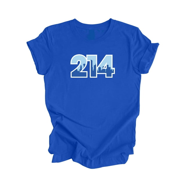 214 Dallas Texas USA Code Régional Skyline de la Ville Cadeau - T-Shirt Unisexe - Inspired X