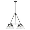 thumbnail image 2 of Orwell 6-Light Chandelier in Matte Black and Clear Glass, 2 of 4