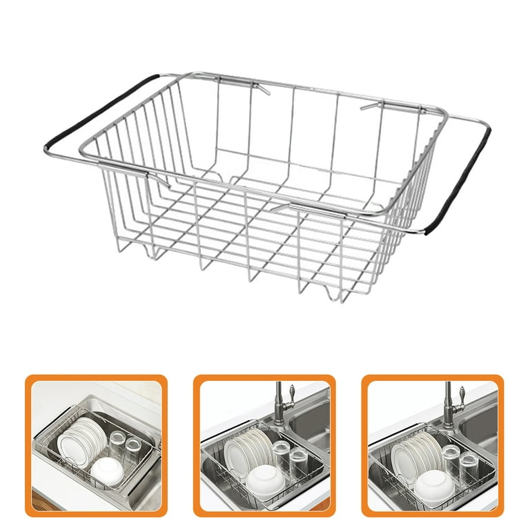 Runnatal Large Dish Drying Rack with Drainboard Set, Extendable