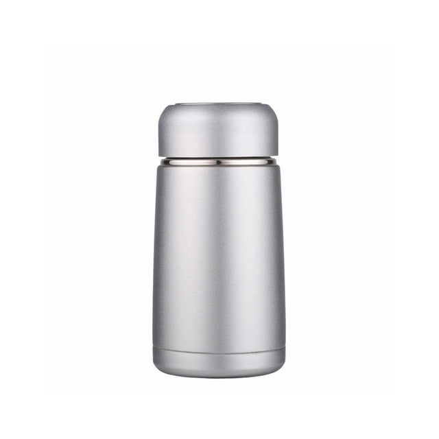 Yuarrent Frasco de vacío de 350ML, botella portátil, taza aislada de acero inoxidable, tazas aislantes inferiores antideslizantes para suministros de Teteras Plata Yuarrent HA071532-04