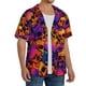 thumbnail image 2 of Fotbe Skull Camisa Estampada de Manga Corta para Hombre, Casual de Verano, Estilo Playero, Sin Arrugas-Large, 2 of 5