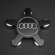 thumbnail image 4 of Fits Audi 134mm five-spoke wheel hub cap logo A6 A4L-Audi 5-spoke concave gray (pack of four), 4 of 5