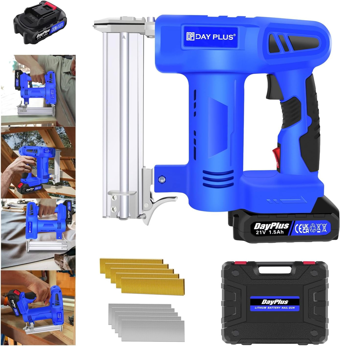 Staple Gun for Wood Heavy Duty 2 in 1 Nail Gun, Brad Nailer Electric ...