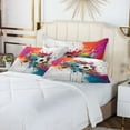 thumbnail image 6 of Football with Colorful Graffiti Plush Pillow Cases Standard Size Ultra Soft Warm Pillowcases with Zipper 20"x26", 6 of 9