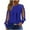 Blue, variant on Trendy Tops for Women Mesh Patchwork Pleated Shirts Crew Neck See Through Long Lantern Sleeve Tops Loose Casual Wear