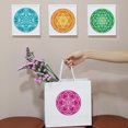 thumbnail image 1 of 4 plantillas de pintura con diseño geométrico de flores, 7,9 x 7,9 pulgadas, para pintura en aerosol de flores de la vida, reutilizables, con diseño de cuadrícula de cristal, para pared, para álbumes, 1 of 4