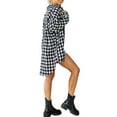 thumbnail image 3 of SAYOO Women Casual Jacket, Lapel Neck Plaid Pattern Coat Button Down Long Sleeve Tops Clothes, 3 of 6