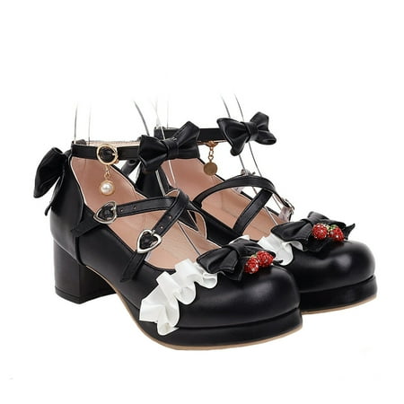 

NICEXMAS 1 Pair Four Seasons Lady Shoes Bowknot Single Shoes for Women