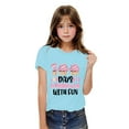 thumbnail image 1 of Fiudx Camiseta con Estampado Escolar, Linda Camiseta de Cuello Redondo, Tela Suave y Transpirable, Blusa Casual para Niñas, Uso Diario, Moderna y Linda, Celebración de 100 Días, de 3 a 14 Años, Regal, 1 of 6
