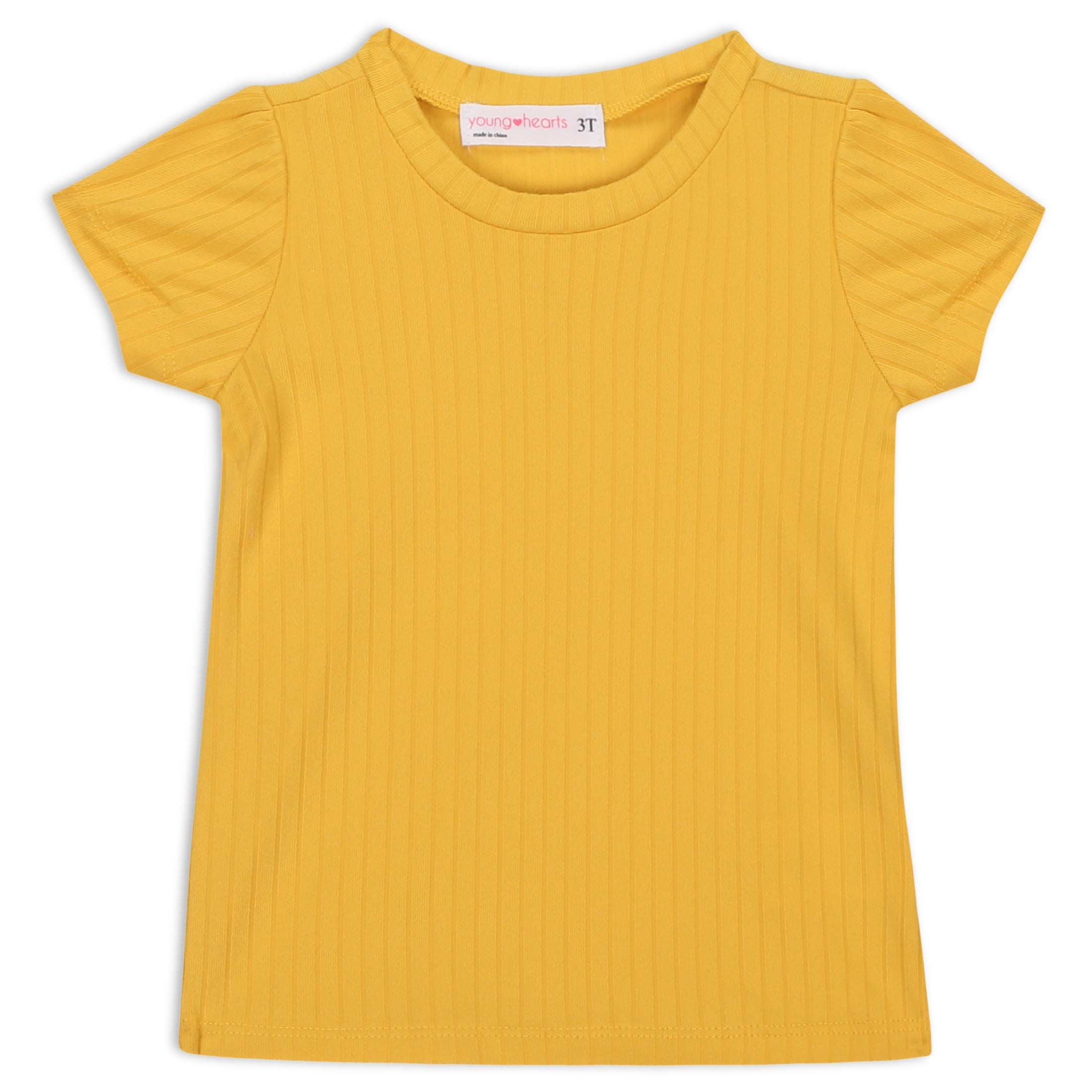 Young Hearts Toddler Girl 3Pk Short Sleeve Tees, Size 2T-4T