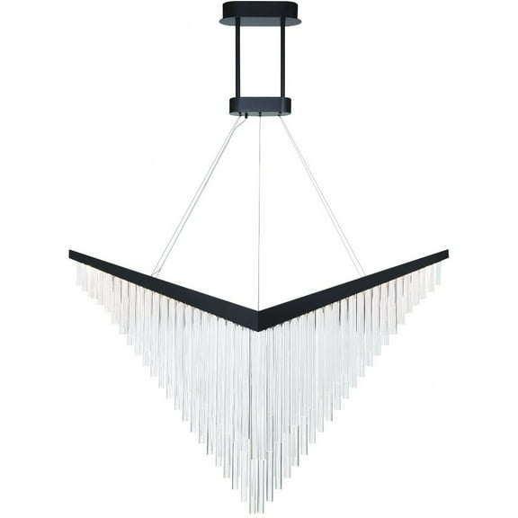 47188-020 Eurofase Lighting Vivien - 75W 1 LED Chandelier-39 Inches Tall and 24 Inches Wide-Black Finish