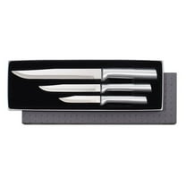 Rada Cutlery Housewarming Knife Gift Set – 3 Piece Stainless Steel Knives With Brushed Aluminum Handles