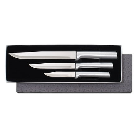 Rada Cutlery Housewarming Knife Gift Set – 3 Piece Stainless Steel Knives With Brushed Aluminum Handles