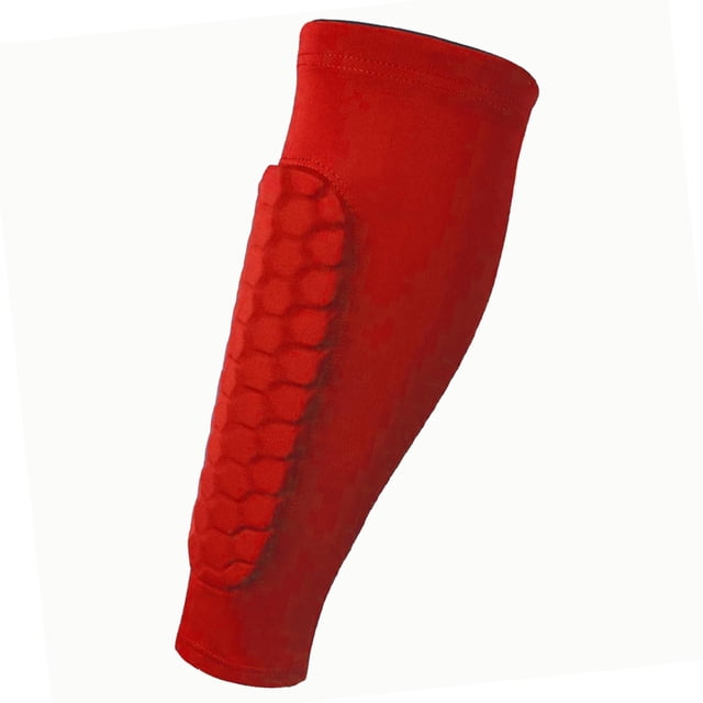 Maoww Protège-Tibias de Soccer Manches pour Adolescents Adultes Softball Volleyball Rouge m