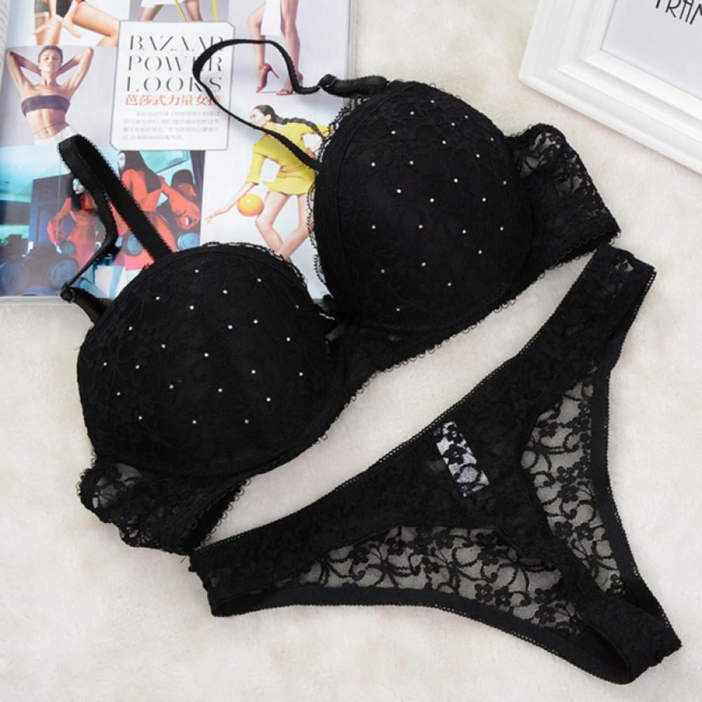 Bras Sets Sexy Women Bras Set Dot Push Up Underwear Sets Bra And Thong Bra  Briefs Panties Intimates Sets Printed A B C D DD E Size 32 44 Q230922 From  Mengqiqi02, $5.79