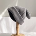 thumbnail image 3 of Women Draping Hat Rabbit Fun Hat Autumn Winter Knitted Bunny Ears Cute Party For Women, 3 of 4