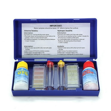 Pool and Spa Water Test Kits, PH and Free Chlorine Water Chemistry Test Kits,AcidBase Water Test Box