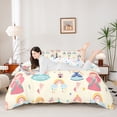 thumbnail image 2 of Manfei Cute Girly Princess Comforter Cover King,Magical Kids Castle Bedding Sets King Size,Kawaii Cartoon Rainbow Bed Cover For Girls Kids,Luxury Bedroom Decor Reversible（No Comforter）,3-Piece, 2 of 6
