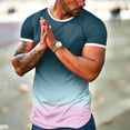 thumbnail image 2 of Mens Short Sleeve T Shirts Summer Muscle Slim Fitted Crewneck Tops Stretch Soft Comfy Workout Athletic Pullover Basic Tees, 2 of 5