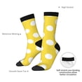 thumbnail image 6 of Zufioo Yellow And White Polka Dot Print Thigh High Socks,Knee High Socks For Women and men,Over the Calf Tube Socks.Athletic Socks, 6 of 6