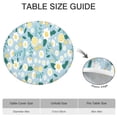 thumbnail image 6 of Pioneer Flower Floral Print Pattern Round Fitted Tablecloth with Elastic Edge,Dining Table Cover Waterproof,Outdoor Round Tablecloth for Camping,Dining,Indoor and Outdoor, 6 of 7
