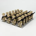 thumbnail image 4 of 24 piezas de minifiguras militares, soldados del ejército británico, figuras de acción con equipo y soporte de base, bloques de construcción, juguetes para niños, regalos de cumpleaños de Navidad, 4 of 4