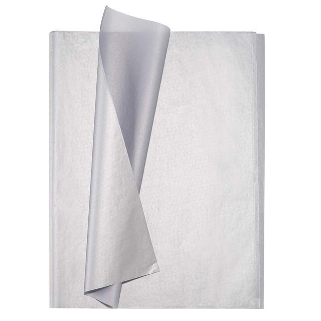 Papel de seda Whaline Silver, 100 hojas, 35 x 50 cm