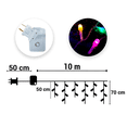 thumbnail image 2 of Cascada de Luces La Merced  Navideña Decorativa Luz Led Multicolor Pastel 500 Focos 8 Funciones Cable Blanco 10 m, 2 of 7
