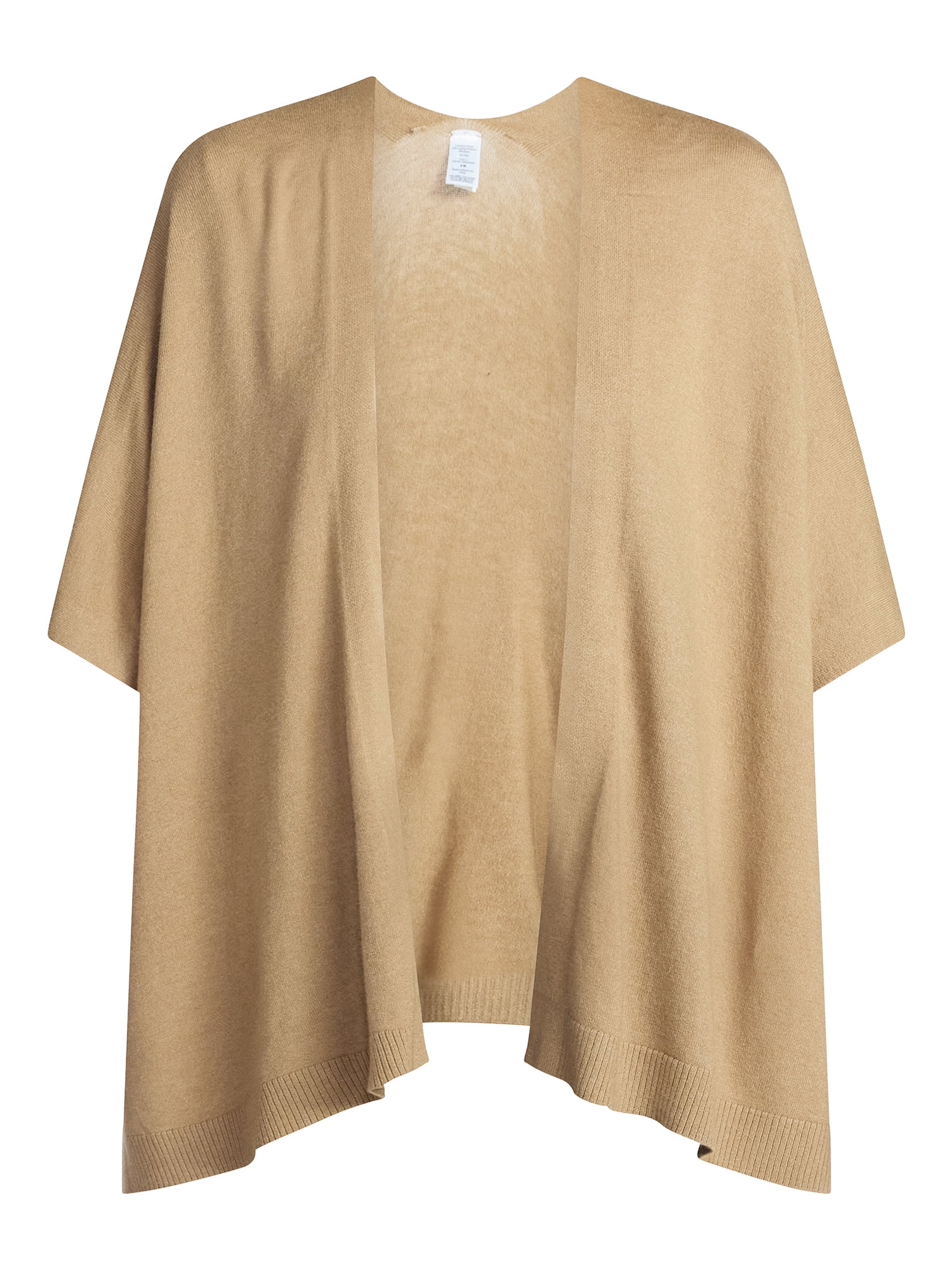 Time and Tru Women's and Women’s Plus Open Front Knit Wrap. Lightweight, Sizes S/M-2XL/3XL