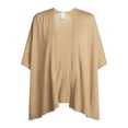 thumbnail image 5 of Time and Tru Women's and Women’s Plus Open Front Knit Wrap. Lightweight, Sizes S/M-2XL/3XL, 5 of 5