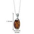 thumbnail image 2 of PEORA Genuine Baltic Amber Gallery Drop Pendant Necklace for Women 925 Sterling Silver, Rich Cognac Color, with 18 inch Chain, 2 of 3