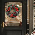 thumbnail image 2 of Front Door Decoration Winter Garland Artificial Decorative Collection Flocked with Mixed Decorations for House Party Outdoor Indoor -14 Inch, 2 of 5