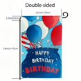 thumbnail image 3 of PHYHOO Garden Flag Happy Birthday Garden Flag Personalized Independence Day Welcome Garden Flag 4th of July Birthday Gifts Outdoor Decorations Yard House Patio Porch White, 3 of 6