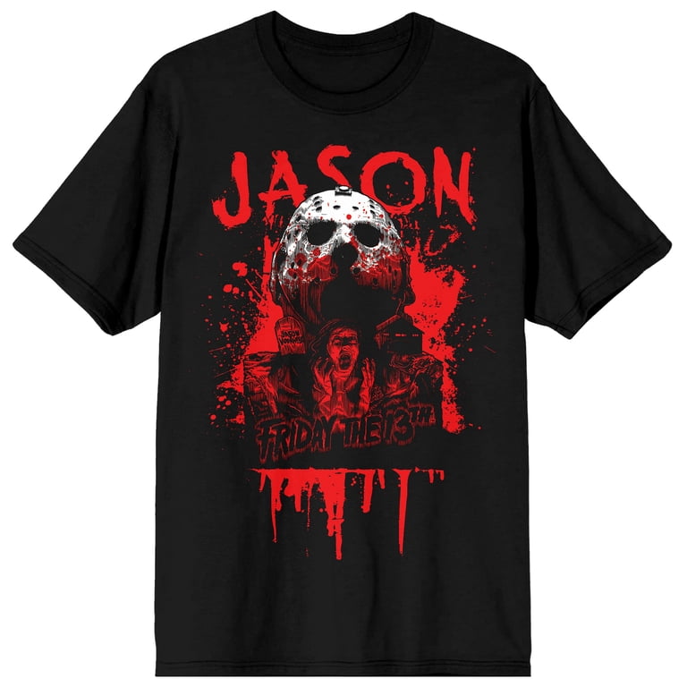 vistlip 智 the LYRE FRIDAY the 13th Tee Bioworld Friday the 13th Jason Voorhees Men's Black Graphic T