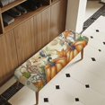 thumbnail image 3 of Psesaysky Pumpkin Maple Hummingbird Elastic Band Dining Bench Covers, Breathable Polyester Spandex Fabric Dining Room Bench Slipcover for Home Hotel, 3 of 9