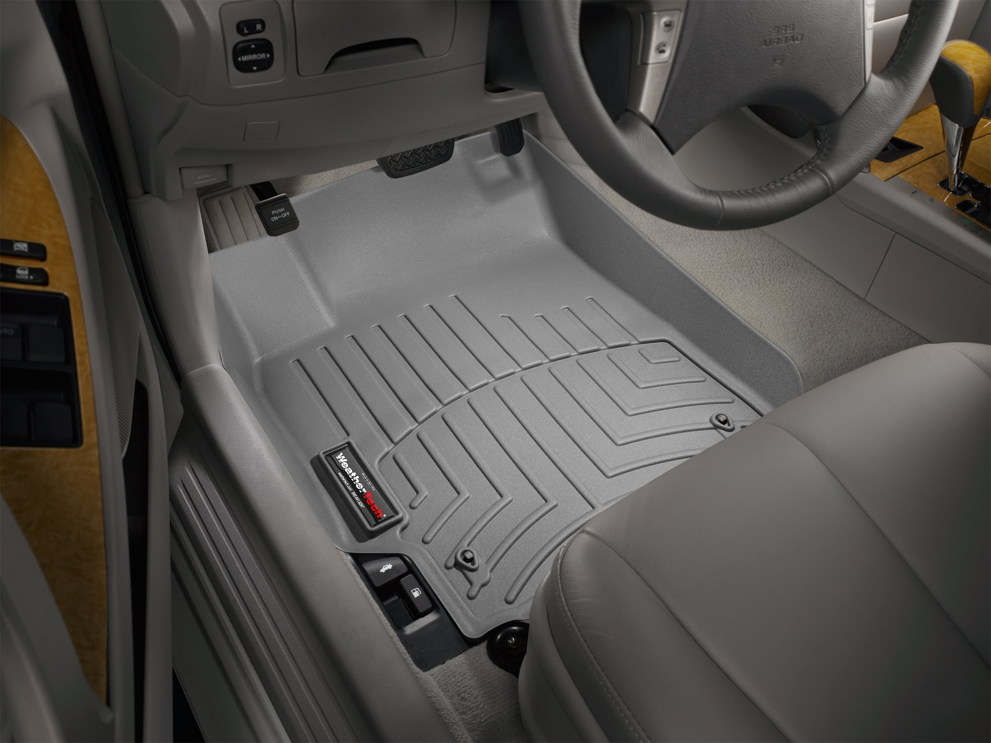 WeatherTech Custom Fit FloorLiners compatible with 2007-2011 Toyota Camry - 1st Row (Driver & Passenger), Grey