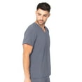 thumbnail image 3 of Urbane Performance One-Pocket Tuckable Scrub Top for Men: Modern Tailored Fit, V-Neck Medical Scrub Top 9154, 3 of 7