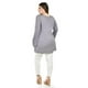 thumbnail image 3 of Blusa con detalles bordados Roman Fashion /Tallas Extras, 1-205N (Gris) gris 38, 3 of 5