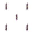 thumbnail image 1 of yingyy Wire Wrapped Charm Hanging Pendant Colorful Exquisite Crystal Crafting Necklace Keychains Earrings Accessories Amethyst 5Set, 1 of 6