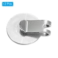 thumbnail image 3 of Clip de sombrero de golf, pinza de metal con marcador de bola magnético extraíble, plateado, paquete de 2, 3 of 6