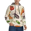 thumbnail image 2 of Lsque Cute Vegetables Pattern Casual Men's Hoodie,Hooded Sweatshirt with Kangaroo Pocket,Pullover Hoodie-Medium, 2 of 7