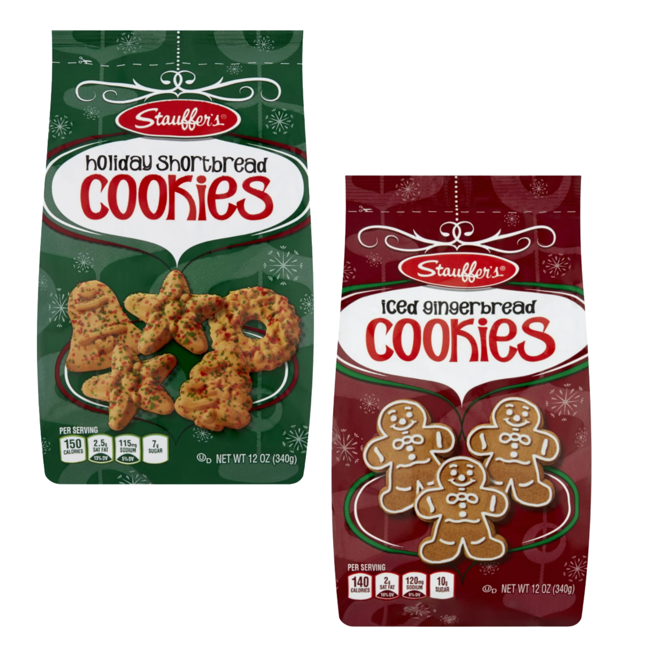 Stauffer's iced gingerbread and holiday shortbread cookies bundle