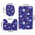 thumbnail image 2 of Bathroom Rugs Sets 3 Piece - Cartoon Jellyfish Scallop Absorbent Non Slip Bath Mats, U-Shape Toilet Lid Cover, Contour Mat, Soft Washable Shower Mats Bath Rug Mat for Bathroom Tub Toilet, 2 of 7