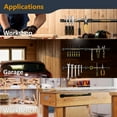 thumbnail image 4 of POWERTEC 8PK Magnetic Tool Holder Strip 12", Metal Magnet Tool Bar Organizers for Garage, Workshop & Kitchen w/Mounting Screws, Space Saving Shop Organization Accessories, 71965-P2N, 4 of 6